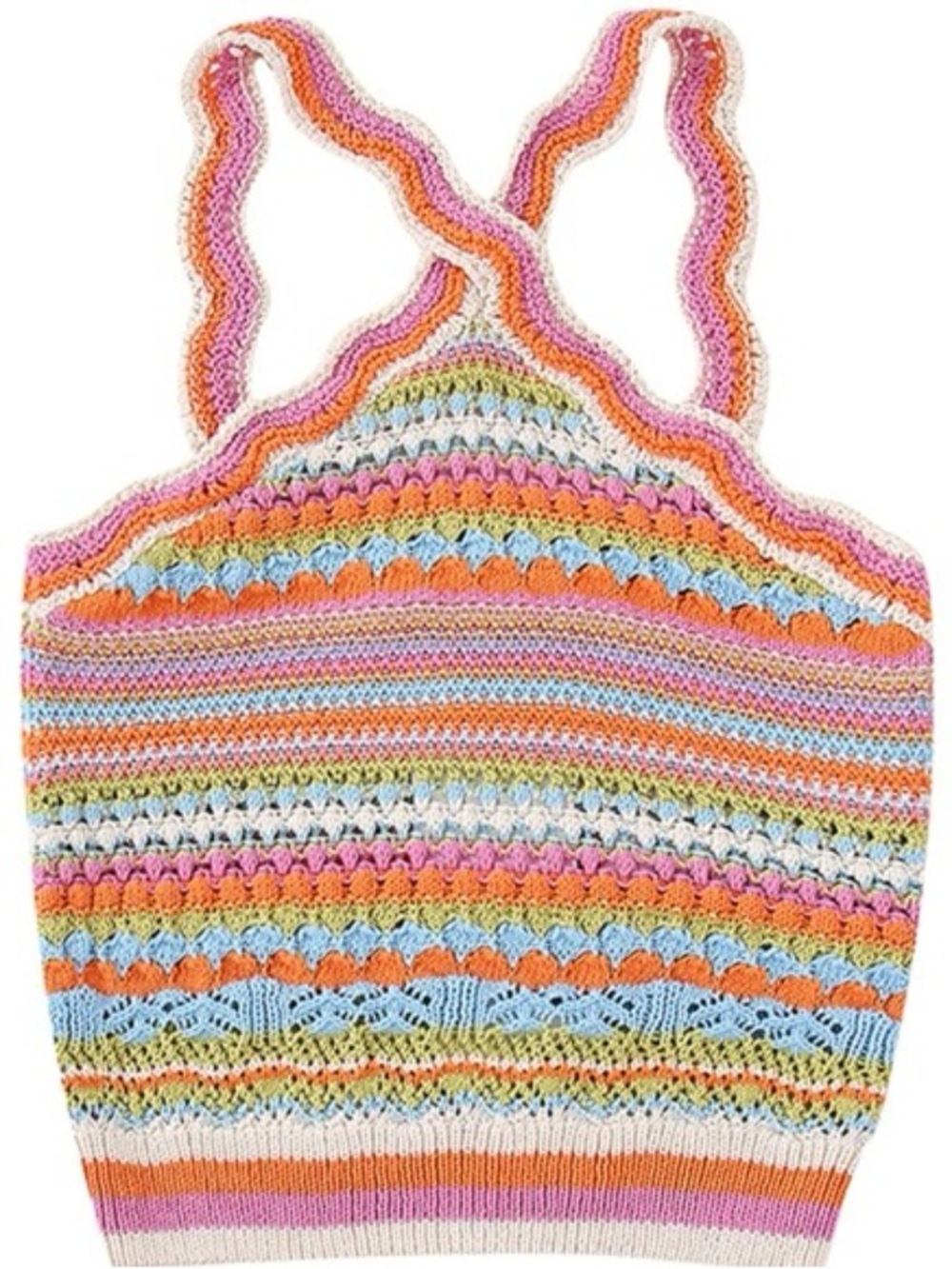 Zara multicolored crochet top